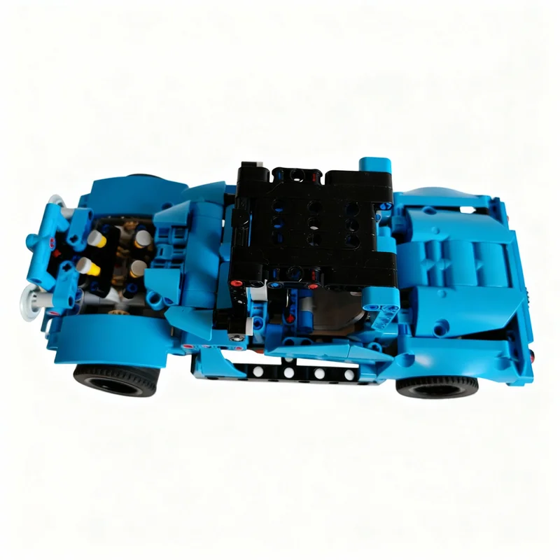 Фото 546 деталей MOC Technical Hot Rod, альтернативная модель для сборки, строительные блоки, рождественские подарки, архитектурная игрушка, художественное ремесло, сборные кирпичики. №4