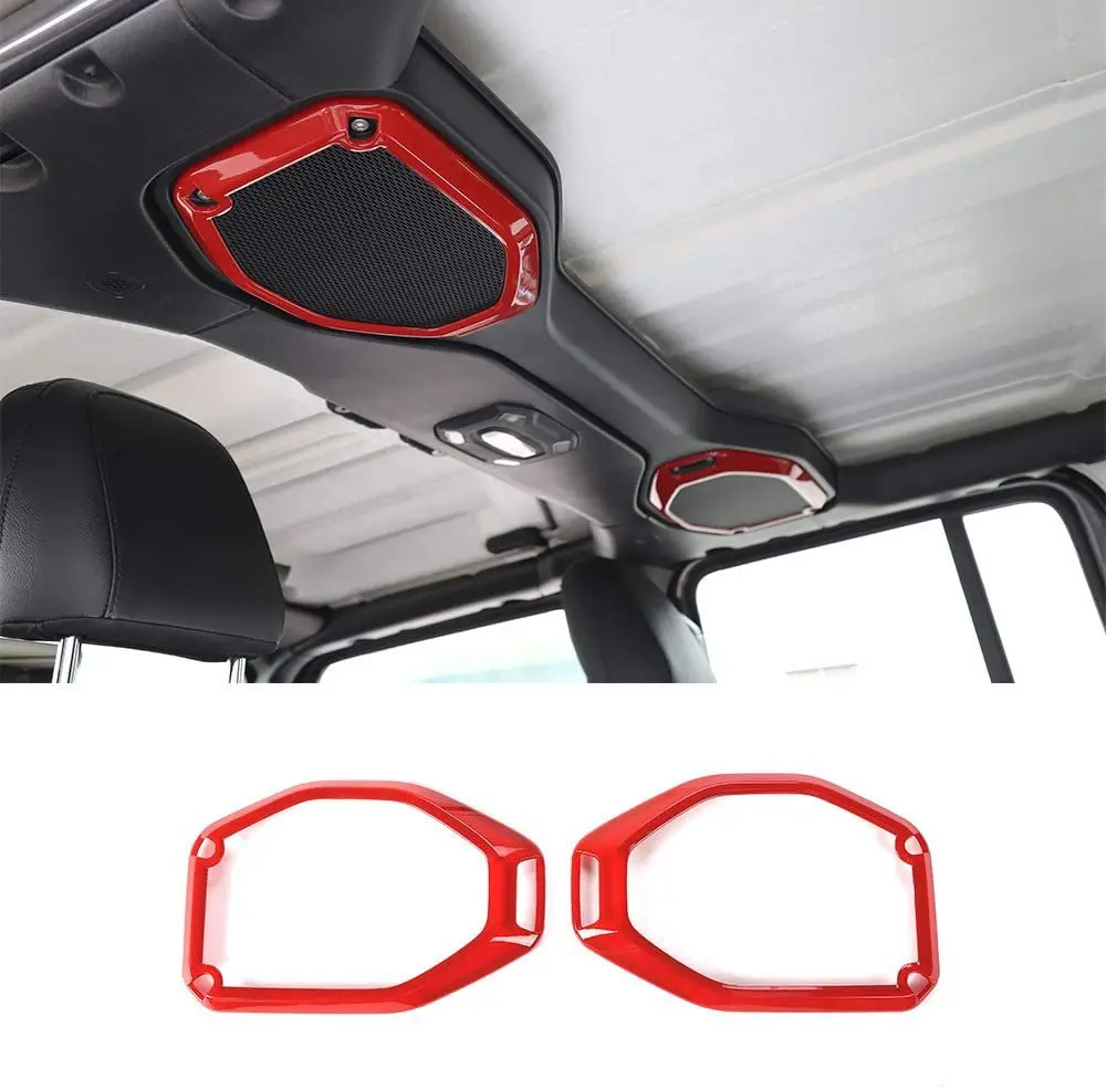 

for Jeep JL Top Speaker Audio Surround Trim for 2018 2019 2020 2021 Wrangler JL JLU 2020 2021Gladiator JT Trunk (2pcs/Set)