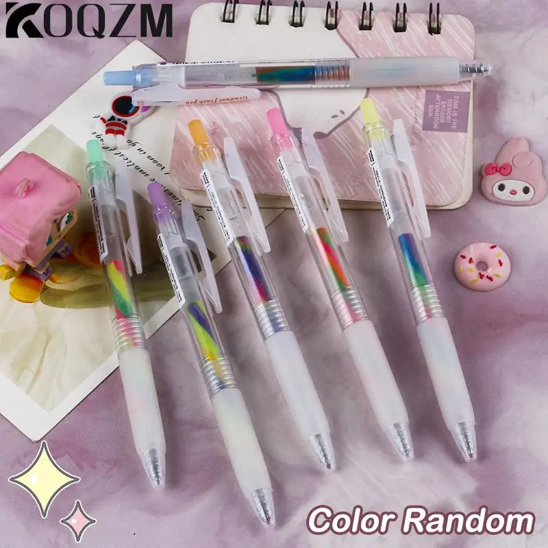 

Cartoon Press Pen Cute Rainbow Gradient Pen Scrapbook Pen Kawaii School Supplies Cute Stationery