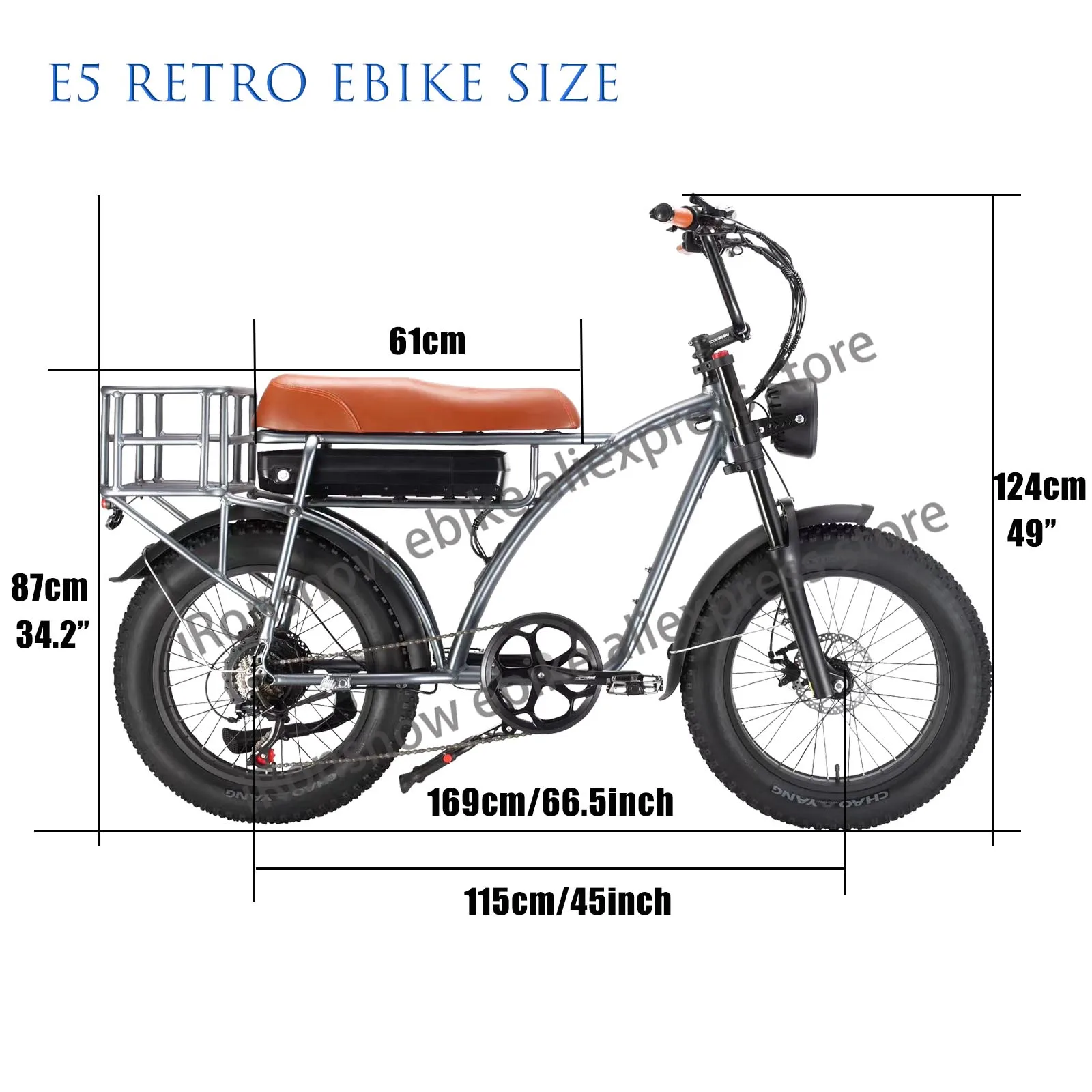 Duty Free SMLRO Retro Cargo Electric Bike 48V 1000W 2000W Dual Motor Ebike 18AH MTB 20inch Fat Tire Motorcycle Bicycle E5 Velo