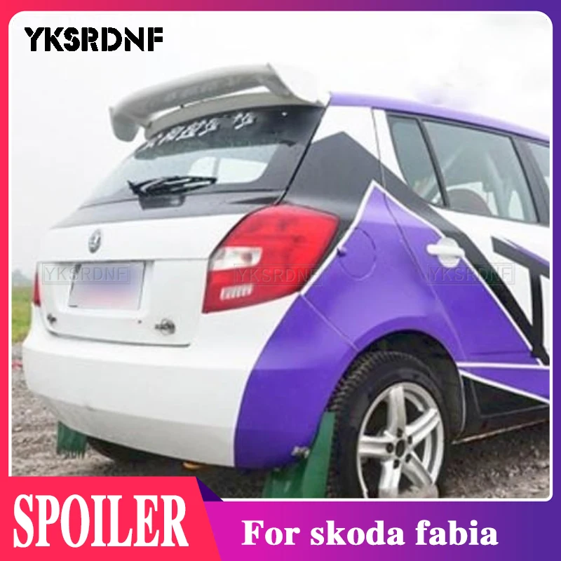 

Стайлинг автомобиля, неокрашенный праймер из АБС-пластика, задний спойлер для багажника, губ, крыла, заднего спойлера для skoda fabia 2006-2017