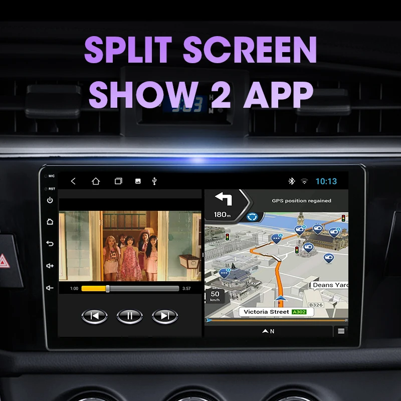 Автомобильный мультимедийный видеоплеер JMCQ Android 10 2DIN DSP для Toyota Corolla Ralink 2014-2016