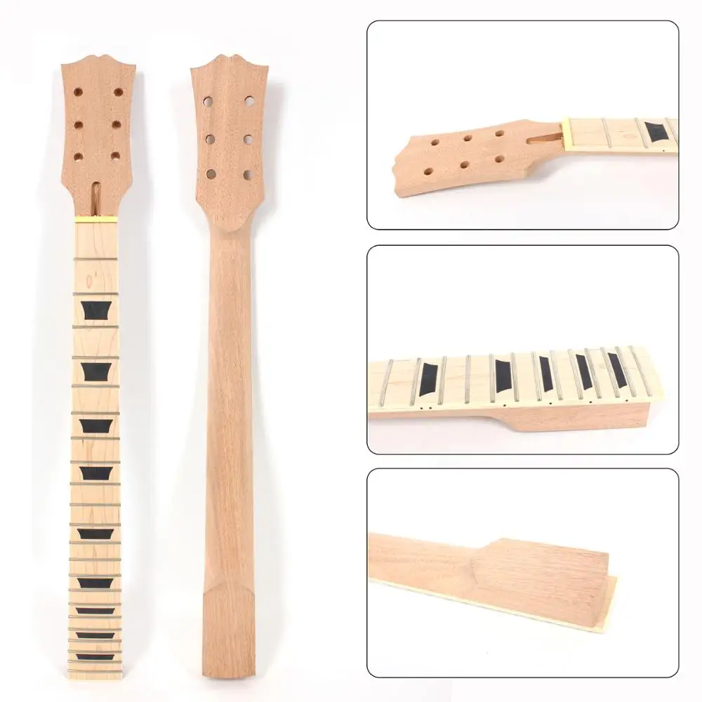 

Electric Guitar Neck 24.75 Inch 628 mm 22Fret Unfinished Mahogany Make and MAPLE fretboard for LP neck guitar parts #L16
