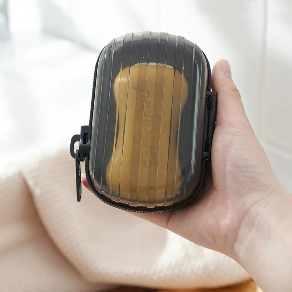 Портативный герметичный контейнер для мыла водонепроницаемый на молнии