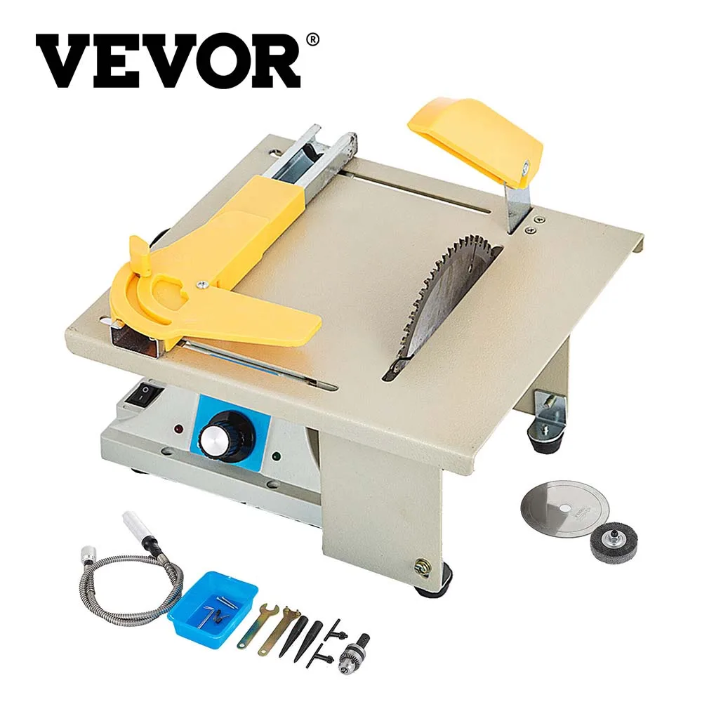 

VEVOR Portable Benchtop Table Saw 350W Wood Cutting Polishing Carving Machine Woodworking Cutting Polishing Carving Machine