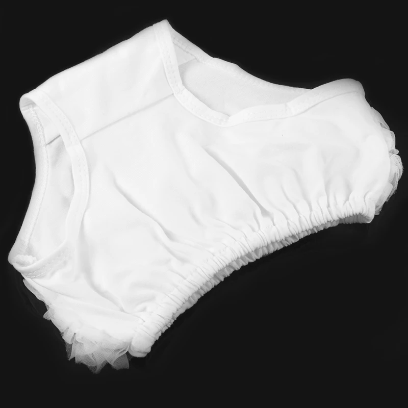 White Baby Girl Ruffle Bloomers Panties Diaper Cover Image S images - 6