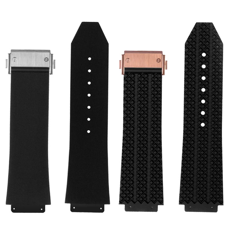26mm * 19mm 25mm*17mm High-Quality Silicone Rubber Watch Strap Suitable For HUBLOT Wheel Hub Watchbands  men Strap Of Big