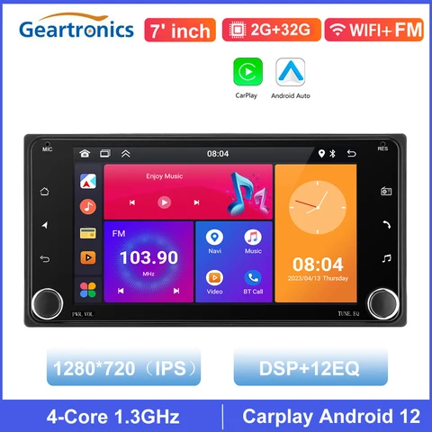 Android 12 Carplay для Toyota Corolla Радио 7 дюймов Android авто стерео 2 + 32G WiFi GPS навигация Bluetooth FM радио приемник