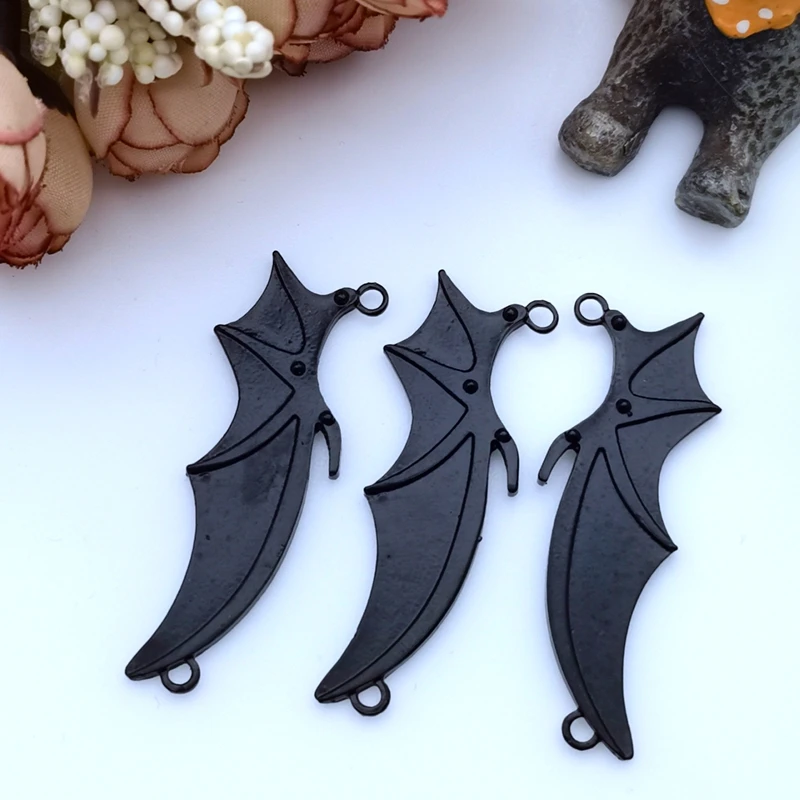 5 Pack Gothic Punk Embossed Vampire Bat Wings DIY Handmade Necklace Earrings Bracelet Accessories 48*17 |