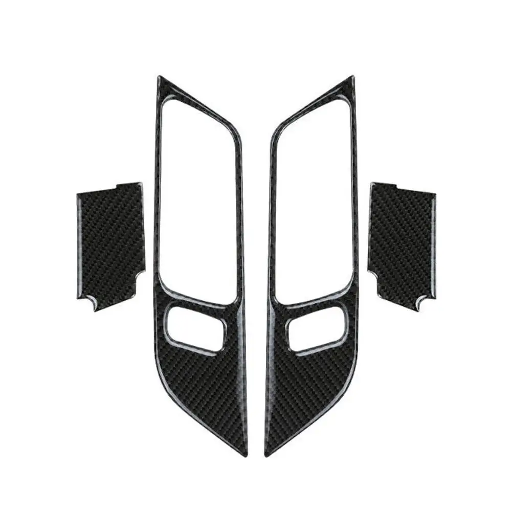 

Car Inner Door Handle Trim Cover Frame Sticker Carbon Fiber Pattern Interior Decor Modified Accessories