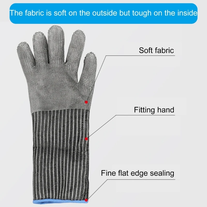 Устойчивые к порезам перчатки уровня 5. Сетка из нержавеющей стали. Металлические