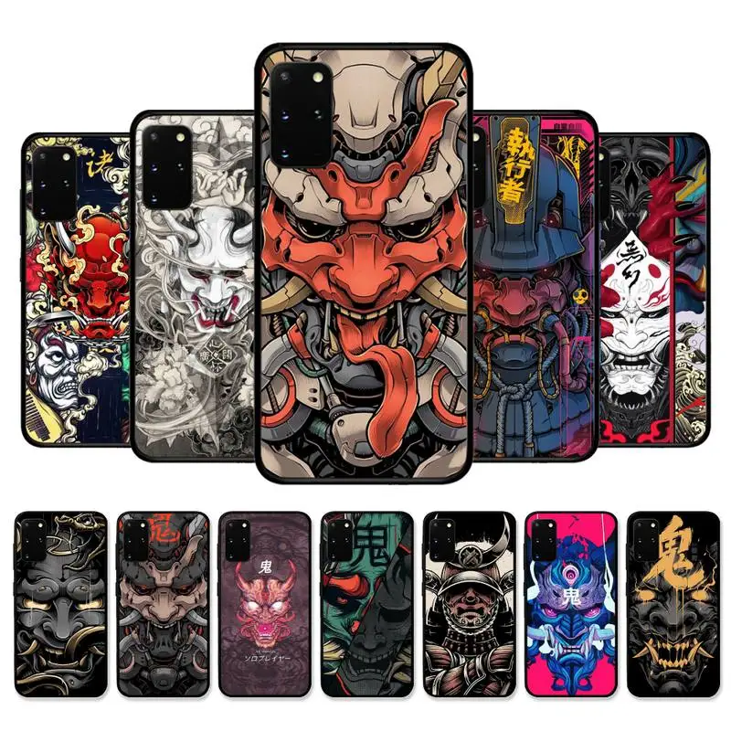 

Samurai Oni Mask Phone Case for Samsung S10 21 20 9 8 plus lite S20 UlTRA 7edge cover