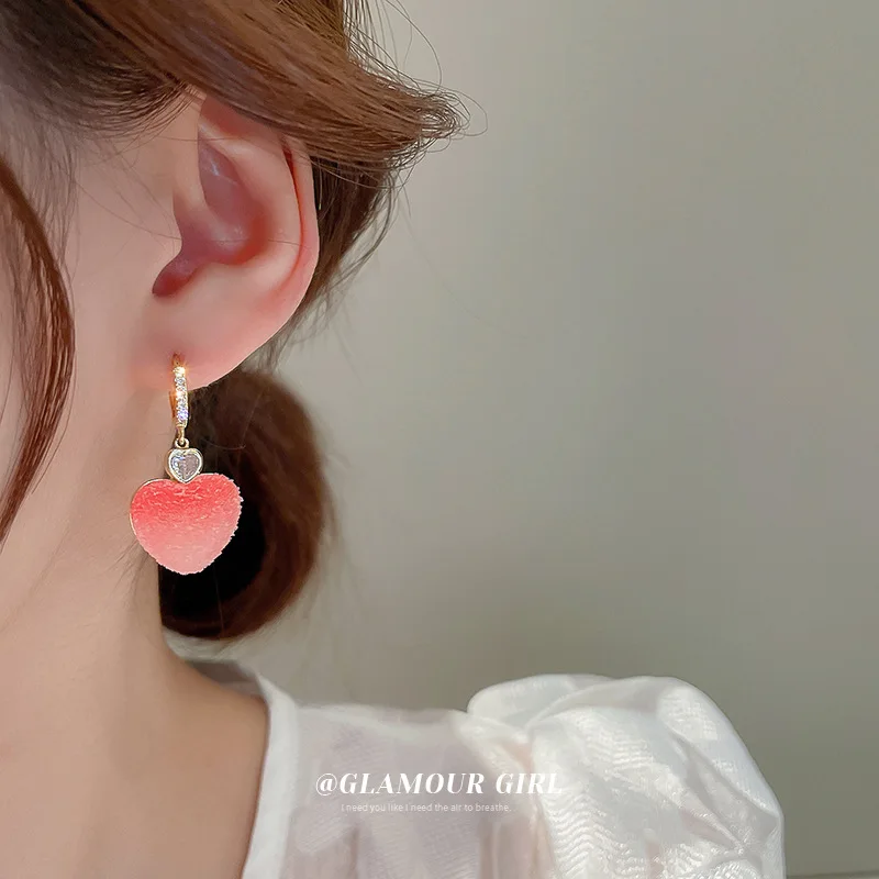 

Fudge Love Zircon Ear Buckle Korean Earrings for Women Summer Small Fresh Sweet Earrings Jewelry aretes de mujer modernos 2022