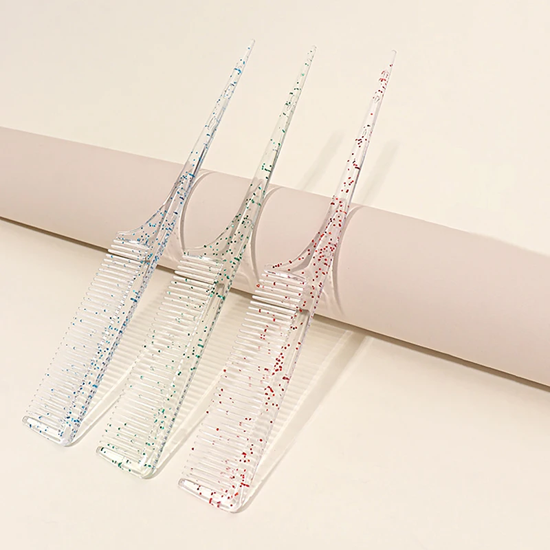 

Professional Clear Pointed Tail Comb Heat Resistant Antistatic Hair Rat Tail Comb Salon Barber Home Hair Cut Styling Tool Combs