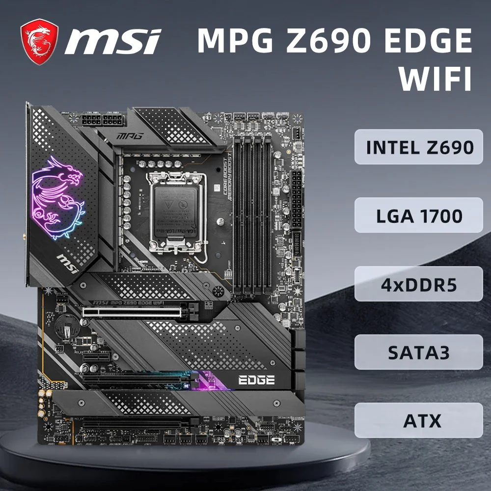 MSI MPG Z690 EDGE WIFI Материнская плата с поддержкой разъема LGA1700 i9-14900K i7-12700K i5-12600K