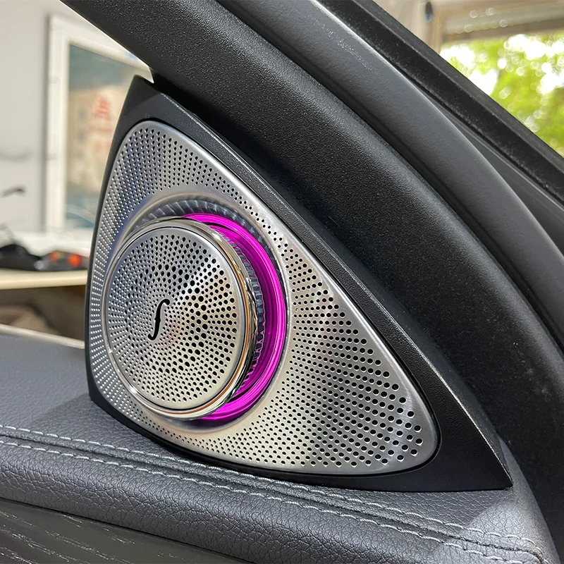 3D Rotating Tweeter For Mercedes Benz GLC E C S Class X253 W213 W205 W222 W223 Luminous Car Audio Glow Horn LED Speaker Refit