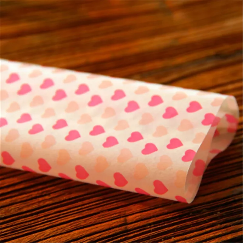 

2022New 25pcs Pink Love Heart Wax Paper Nonstick Bread Burger Frie Sandwichs Oilpaper Wedding Baking Food Wrapper Paper Papel En