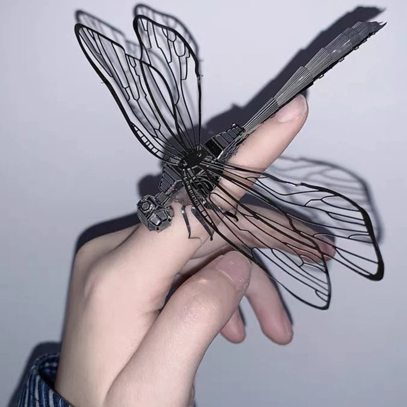 

3D пазл из нержавеющей стали, стрекоза, набор для моделирования «сделай сам», игрушки для взрослых, подарок на день рождения, игрушка-пазл для сборки вручную