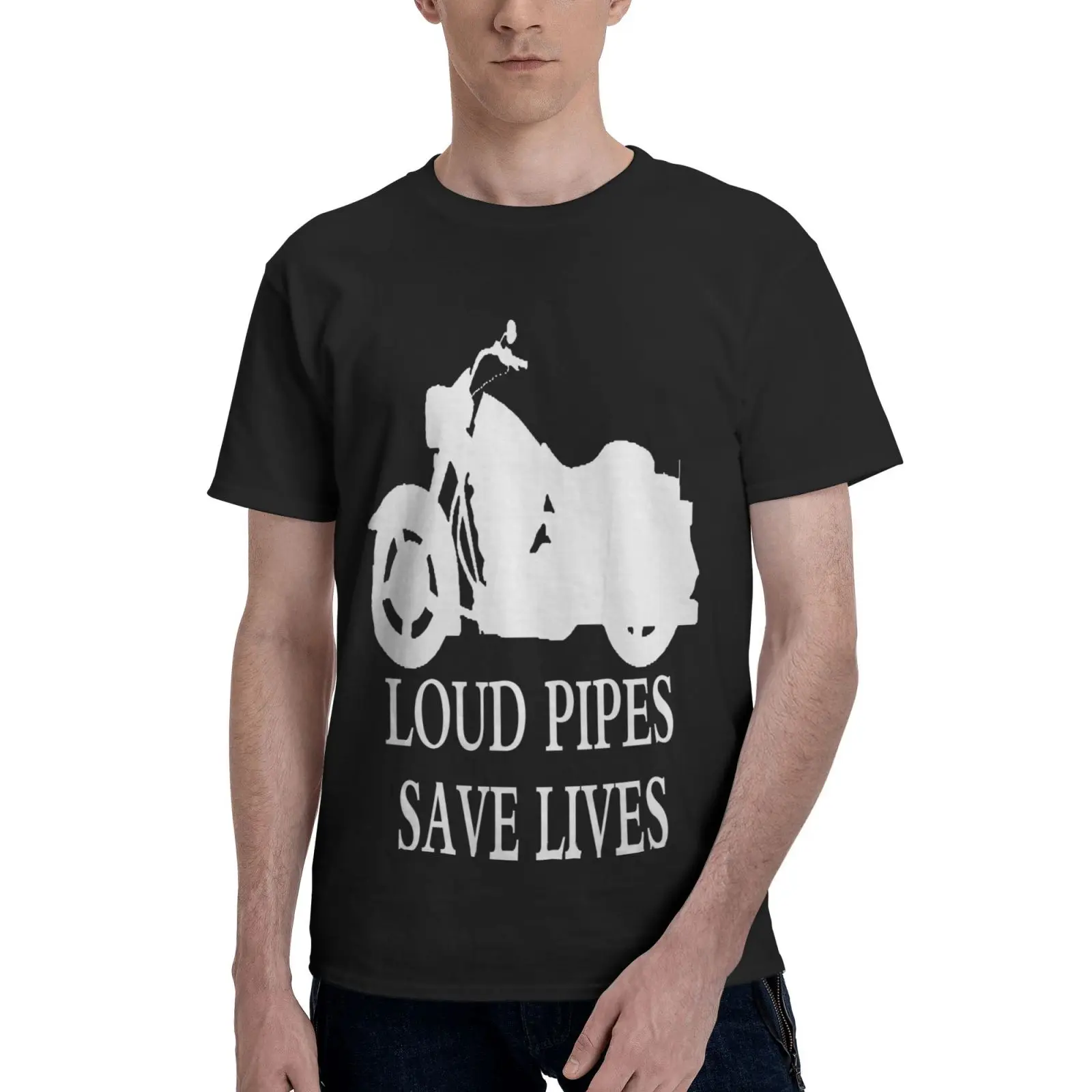 

Футболка мужская в стиле Харадзюку, хлопковая рубашка с громкими трубками, с надписью «Save Lives Cruiser»