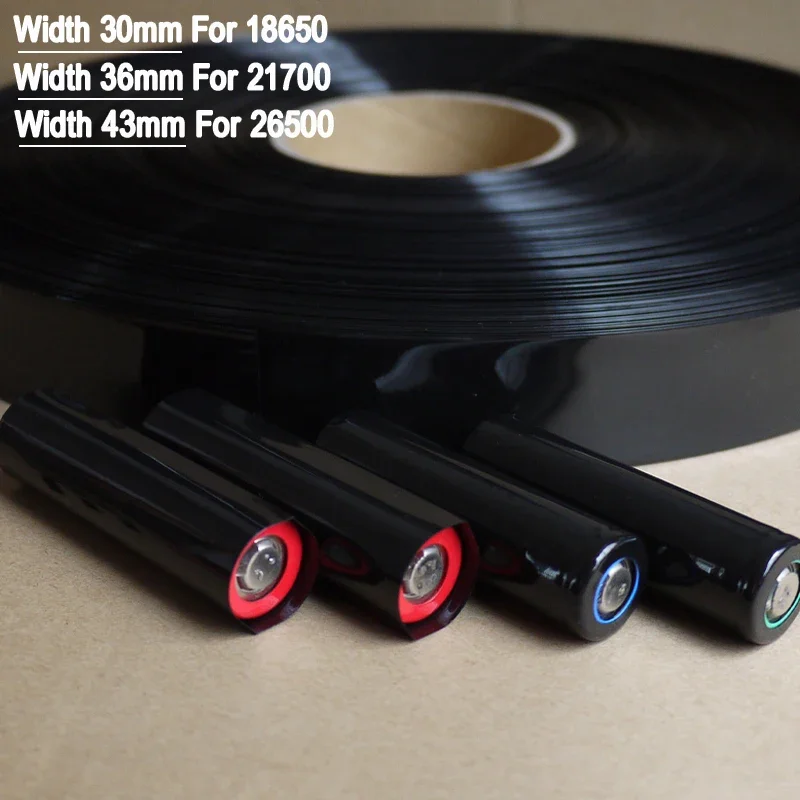 Фото 50/100/500 sztuk 18650/21700/26650 Lipo Battery Wrap PVC Termokurczliwa rurka Precut Izolowana folia ochronna Pokrowiec na etui №1