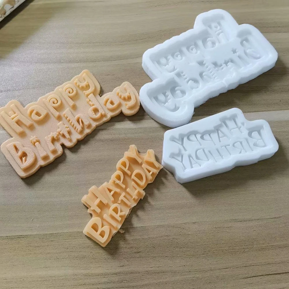 

DIY Happy Birthday Shape Sugarcraft Silicone Molds Letter Gumpaste Chocolate Fondant Cake Decorating Tools Kitchen Accessories