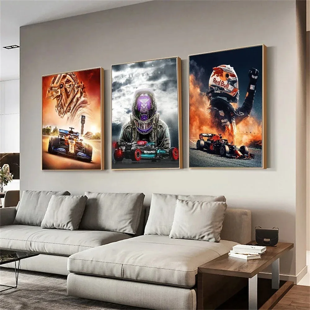 Классический гонки эстетическое настенное искусство Льюис Гамильтон плакат F1