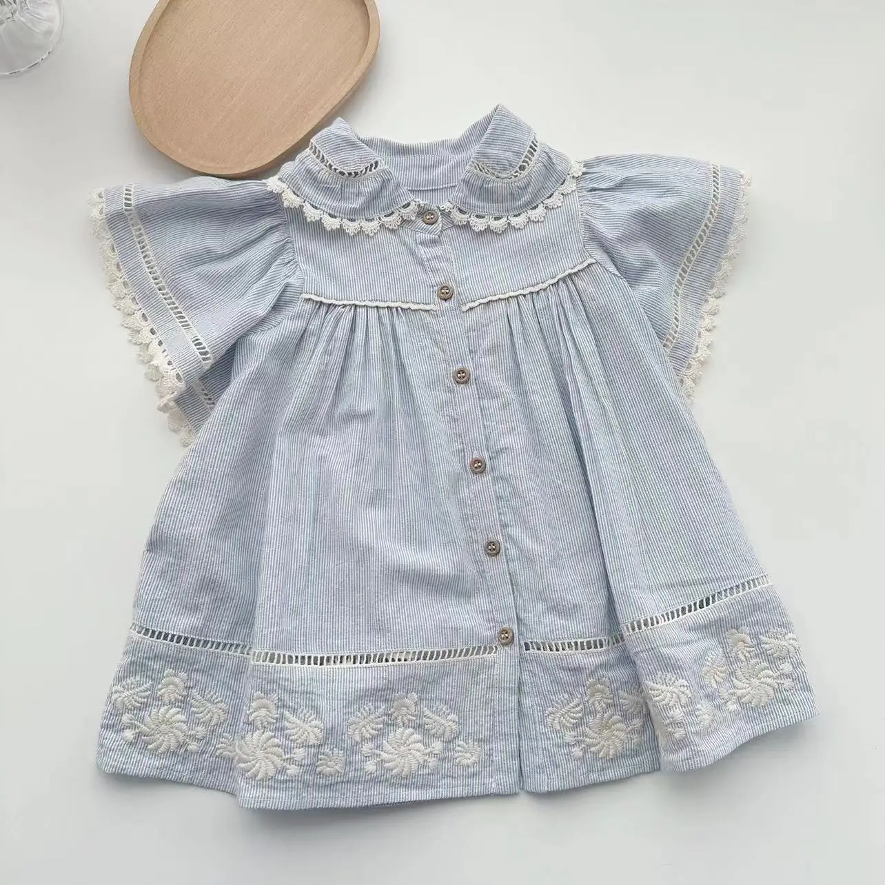 

2023 Baby Girls Clothes Summer Dress Short Sleeve Lace Princess Dress Sweet Dresses for Girl Baby Clothing Costume