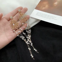 2022 fashion imitation pearl tassel earrings ol long earrings for women gifts for yourself