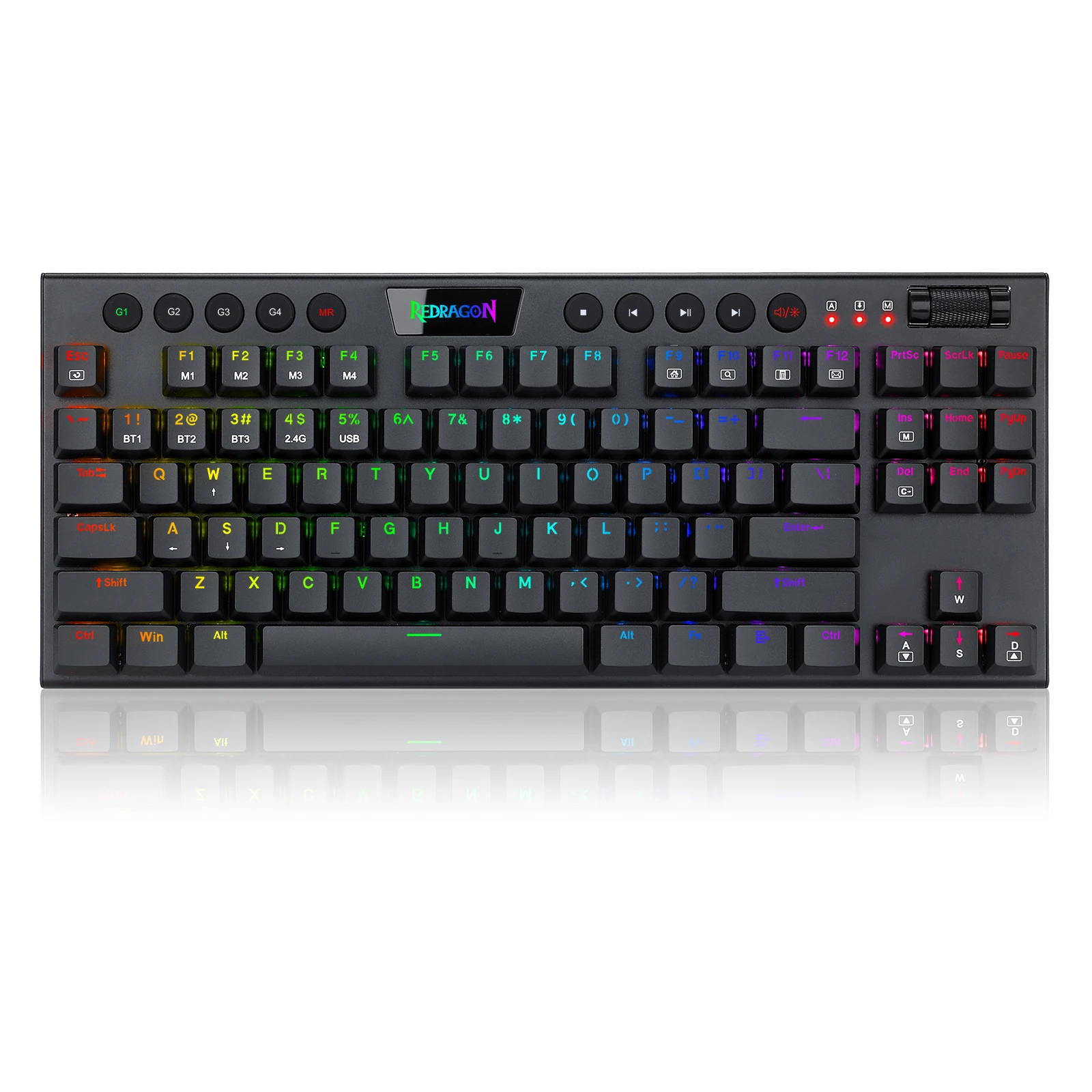 

Redragon последняя модель, ранняя модель 5,0, Bluetooth TKL, беспроводная RGB-клавиатура с подсветкой и красными переключателями, Механическая игровая клавиатура