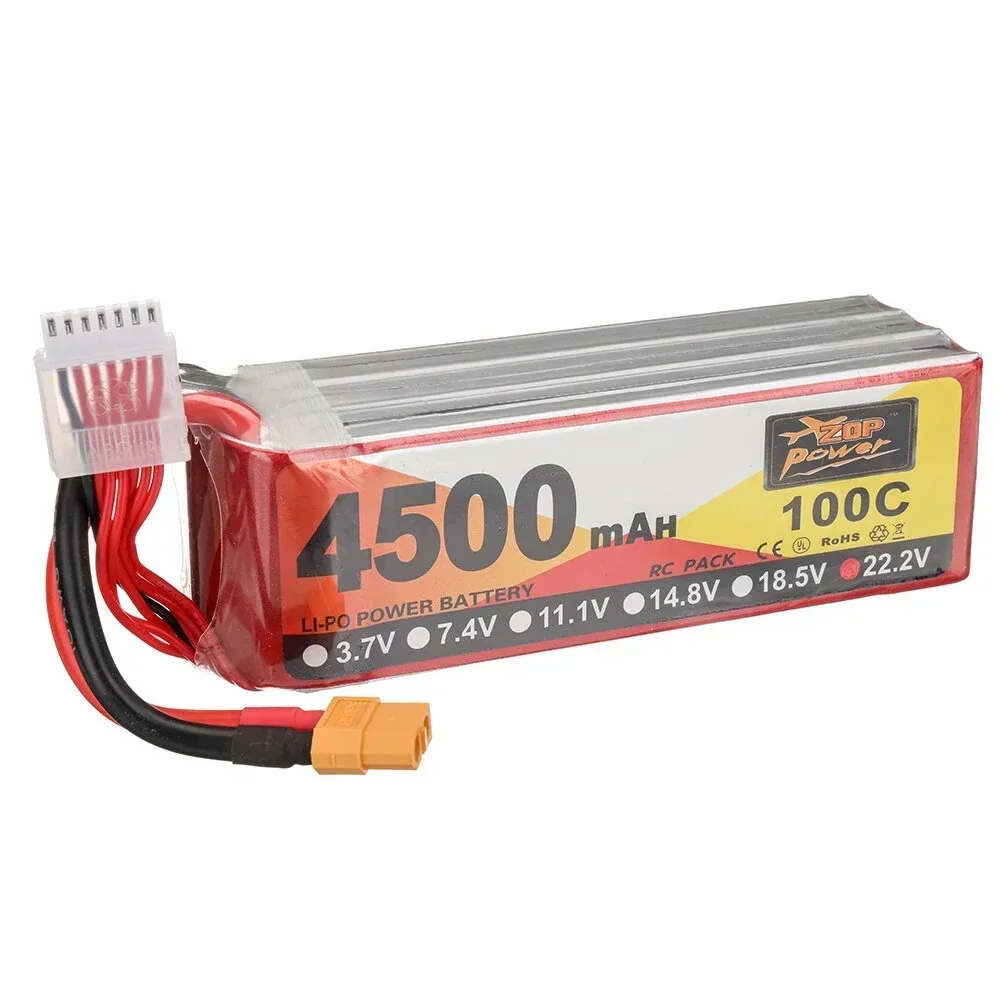 ZOP Power 22 2 В 4500 мАч 100C 6S LiPo аккумулятор XT60 разъем для радиоуправляемого дрона