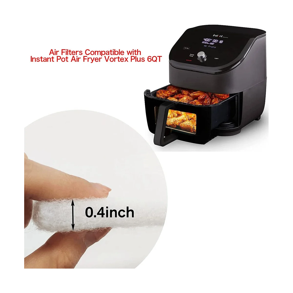 Сменные фильтры для фритюрницы 20 шт. пылесосов Vortex Plus 6QT удаления запаха и