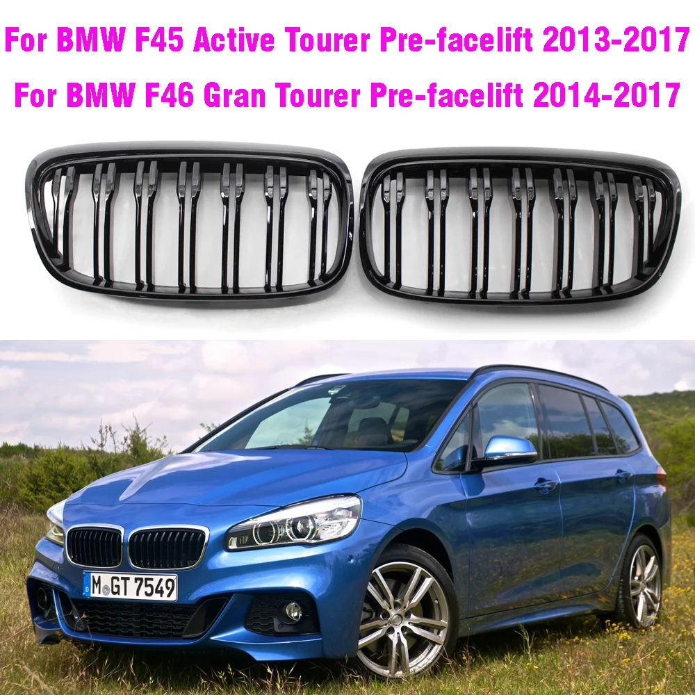 Фото Черная передняя решетка бампера для BMW 2 серии F45 Active Tourer F46 Gran Tourer 5/7 мест 2014-2017, замена №1