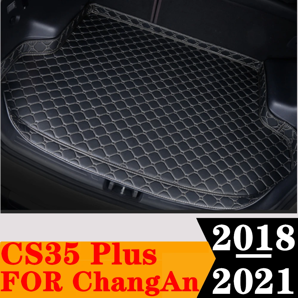 

Sinjayer Car Trunk Mat Waterproof AUTO Parts Tail Boot Carpets High Side Rear Cargo Liner Pad Fit For ChangAn CS35 Plus 2018-21