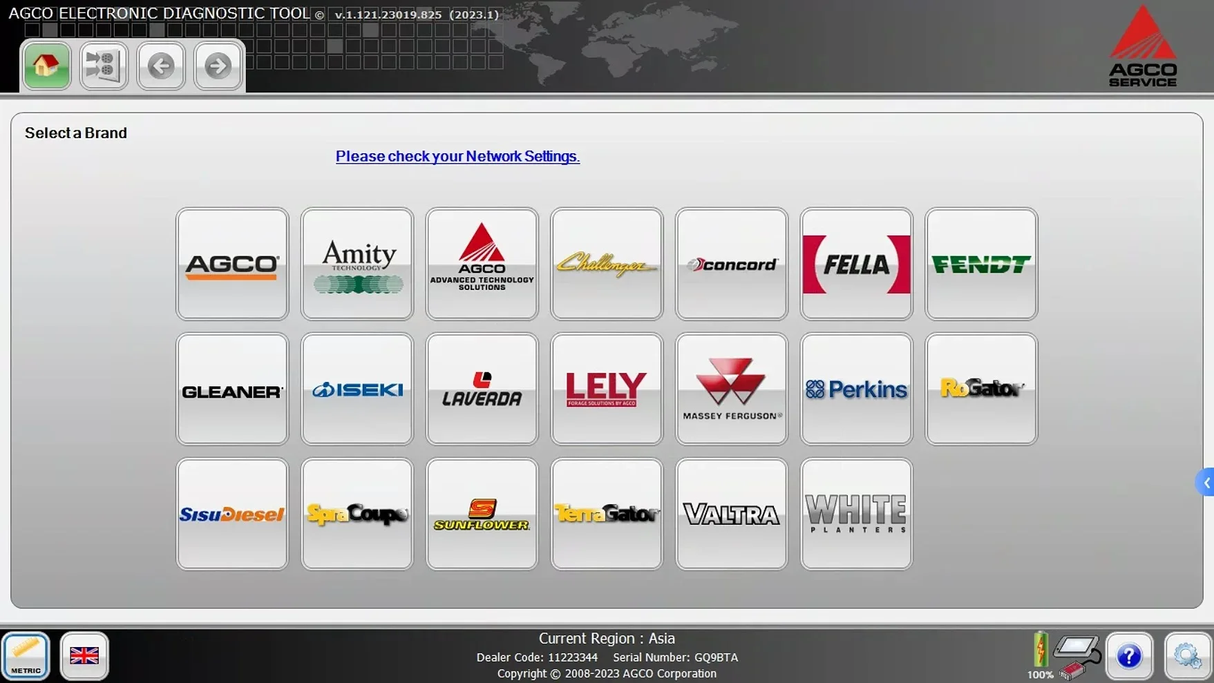 930203400 Комплект диагностических инструментов адаптера связи для AGCO2X4-CANUSB FENDT FenDias