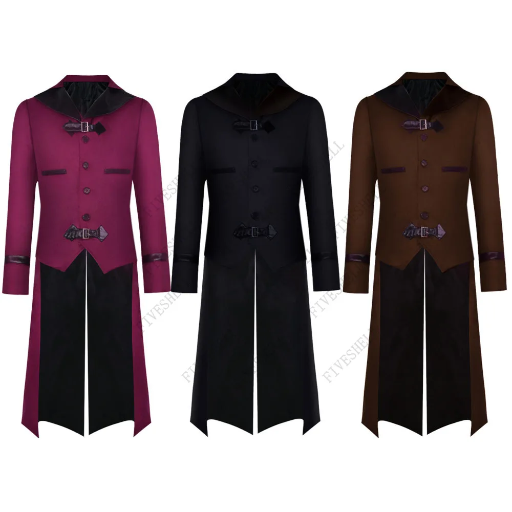 

2023 New 18th Century Stand Collar Suede Warrior Clothing Medieval Clothing Fashion Renaissance Cosplay Costume S-3XL