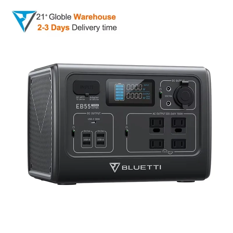 Синяя портативная электростанция Tti Eb3a Pv120 Монокристаллическая солнечная панель