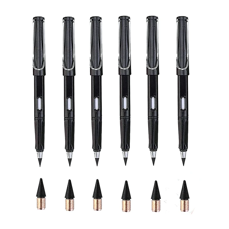 

6Pcs Everlasting Pencil, Infinite Pencil, Technology Inkless Pen, Magic Pencils For Kids, For Home Office School