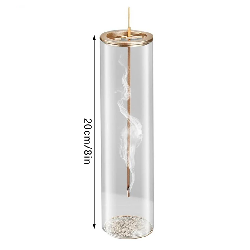 Вверх дном держатель для благовоний съемный стеклянный Ловец ясеня без