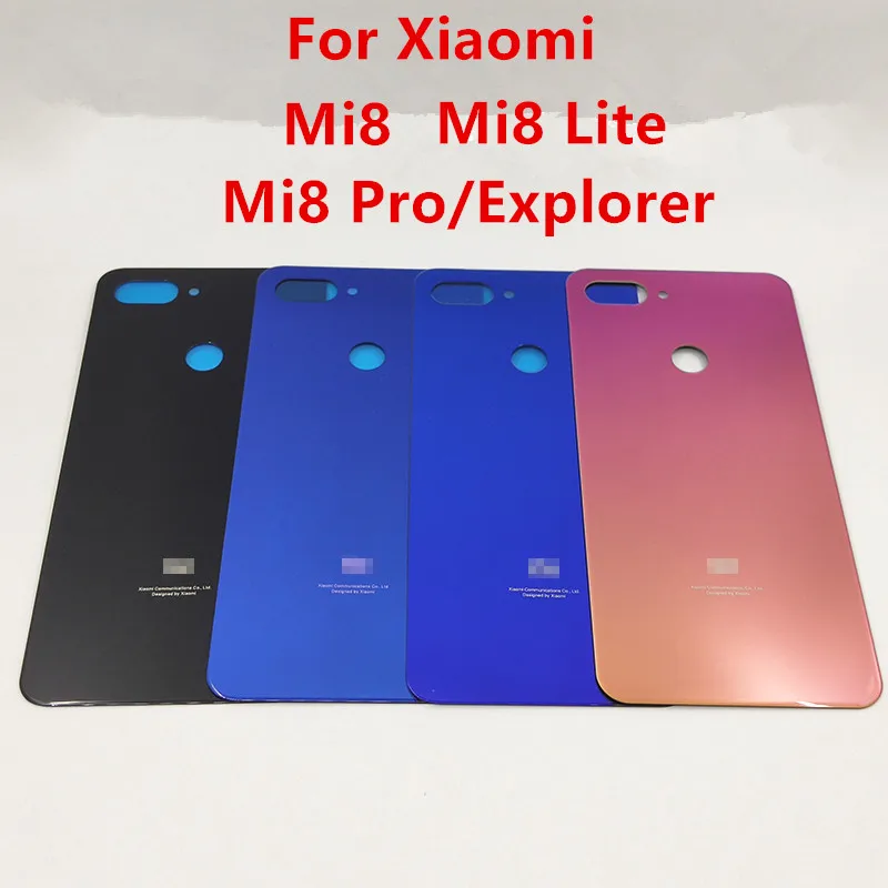 

MI8 Pro реальный корпус для Xiaomi Mi 8 Explorer Pro Mi 8 Lite стеклянная крышка аккумулятора ремонт задняя крышка телефона задняя крышка + логотип