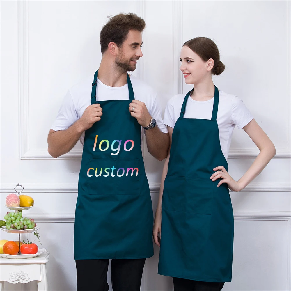 

Personlized Chef's Apron for Cooking Adjustable Bib Soft Cook Aprons With 2 Pockets for Men Women Home Cleaning Kitchen Robe