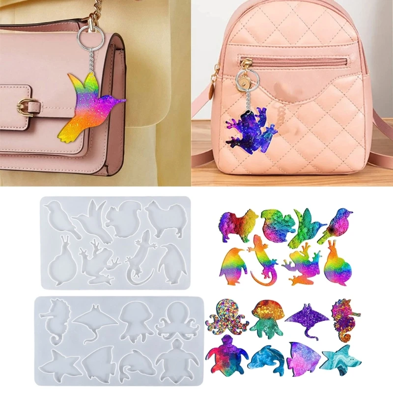 

Animal Silicone Mold Pendant Charms Resin Mold Keychain Silicone Mold Crystal Epoxy Mold DIY Jewelry Casting Mould