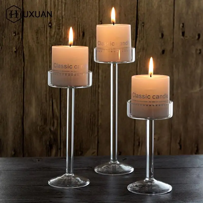 Transparent Candlestick Holder Stand Table Centerpiece For H