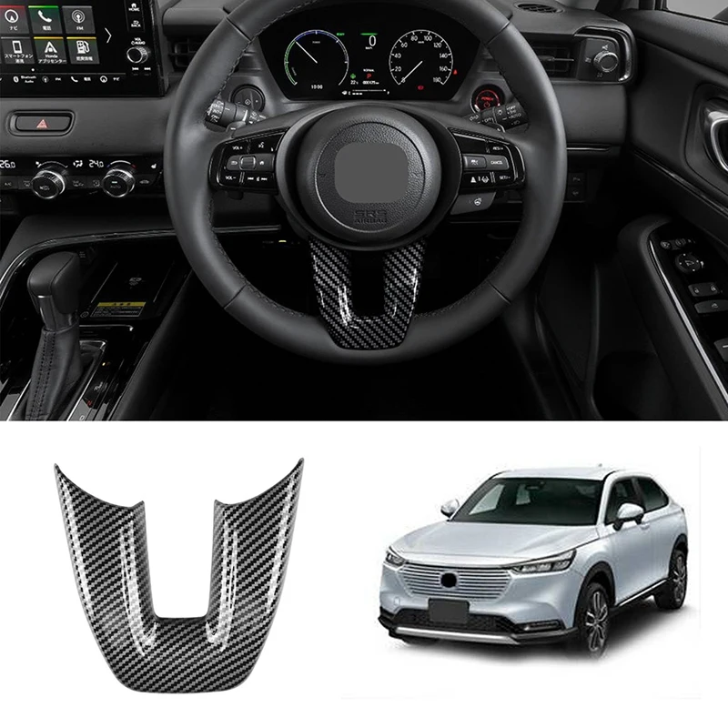

Car V Style Steering Wheel Panel Cover Trim Decoration Frame Sticker For Honda Vezel HR-V HRV 2021 2022
