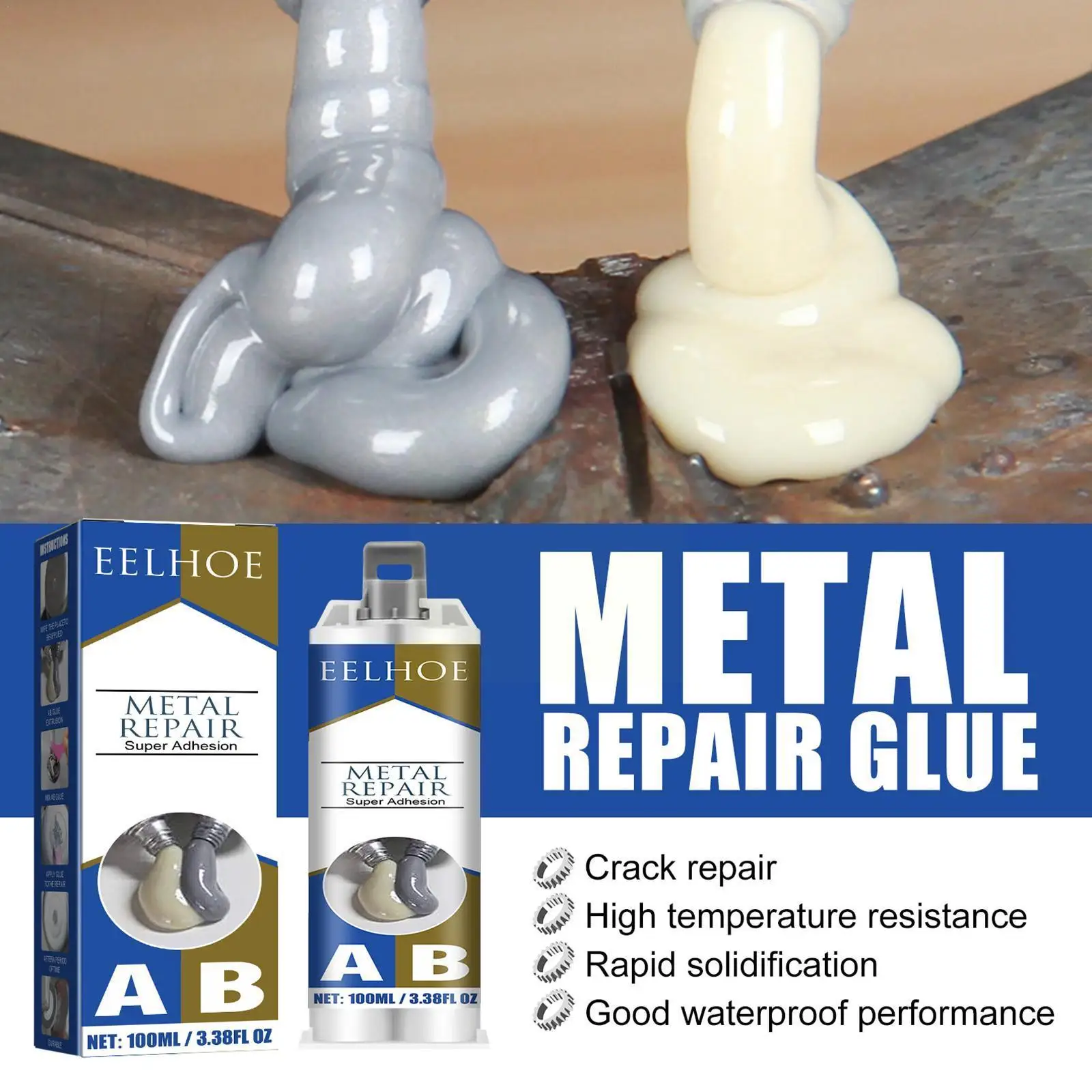 

Ab склеивает экструзионный металлический ремонт клей промышленный герметик шов сварки металла высокой прочности литья прочный ремонт Bondi ...