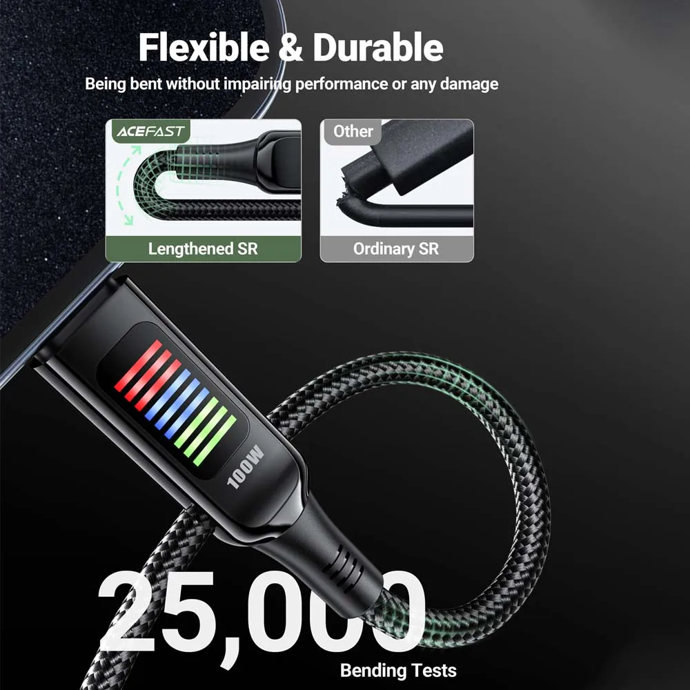 ACEFST 5A Кабель для быстрой зарядки телефона USB C to iPhone 16/15 Проводной шнур со
