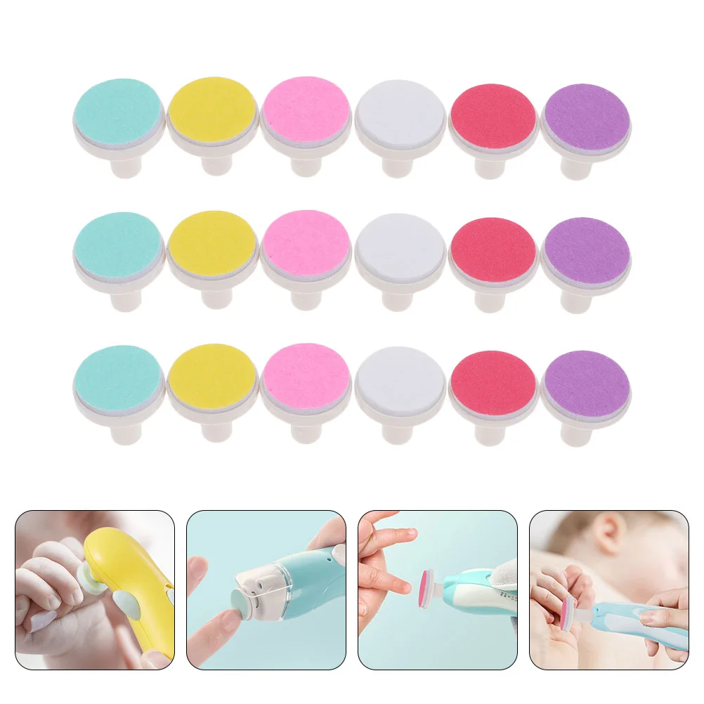 18 Pcs Grinding Head Nail Tool Trimmer Infant Electric File Electric Nail File For Baby Heads Tools Clippers Care