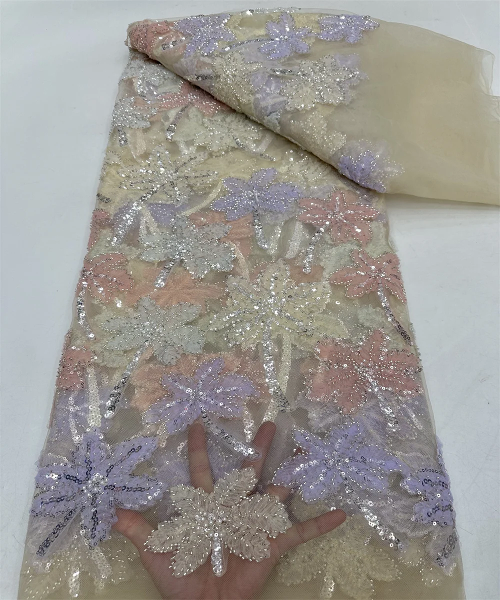 Французская цветочная кружевная ткань с последовательностью для свадьбы Дубай