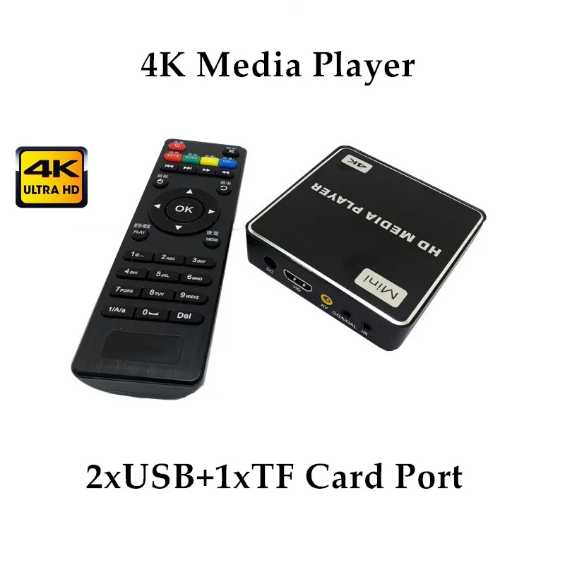 Autoplay миниатюрный медиаплеер Full HD 4K с поддержкой USB-накопителя, TF-карты, HDD, 2K AD, рекламный проигрыватель PPT MP4, мультимедийная коробка для ТВ монитора