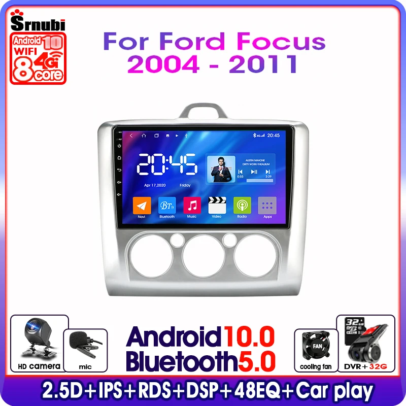 

Автомобильный радиоприемник T3L 2DIN, Android 10,0, для Ford Focus 2 3 Exi MT AT Mk2/Mk3 2004-2011, GPS-навигация, DSP, плавающее окно, Раздельный экран