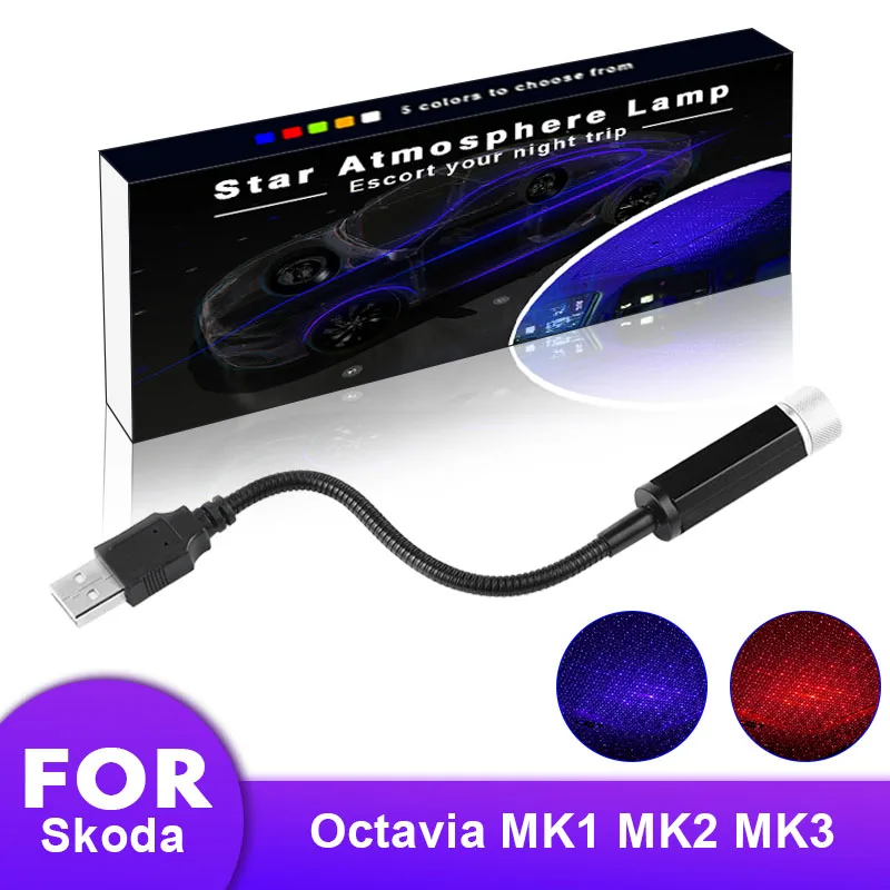 

Car Internal USB Atmosphere Light Car LED Lights Lamps for Skoda Octavia MK1 MK2 MK3 Fabia Karoq Superb Kamiq Scala Yeti Rapid